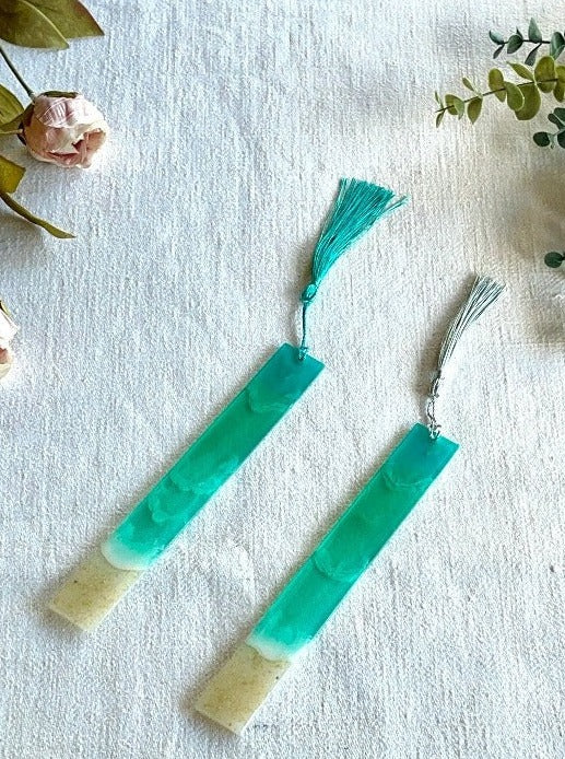 Handcrafted Ocean-Inspired Resin Bookmarks for Book Lovers