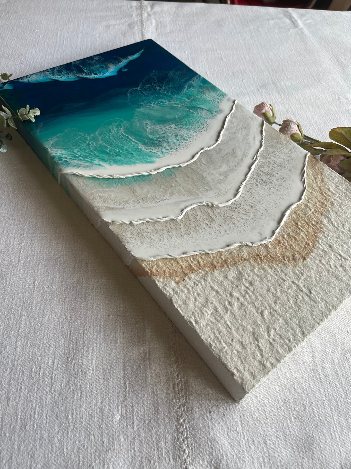 Resin art ocean waves/seascape wall art/painting