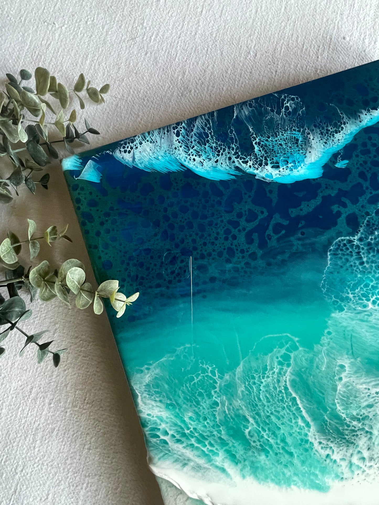 Resin art ocean waves/seascape wall art/painting