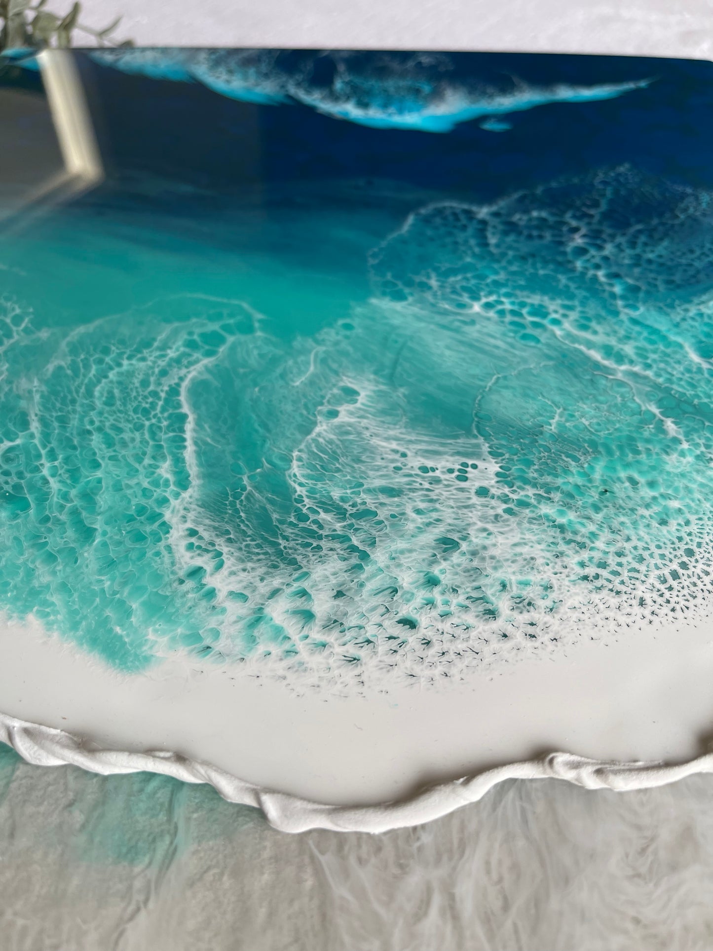 Resin art ocean waves/seascape wall art/painting