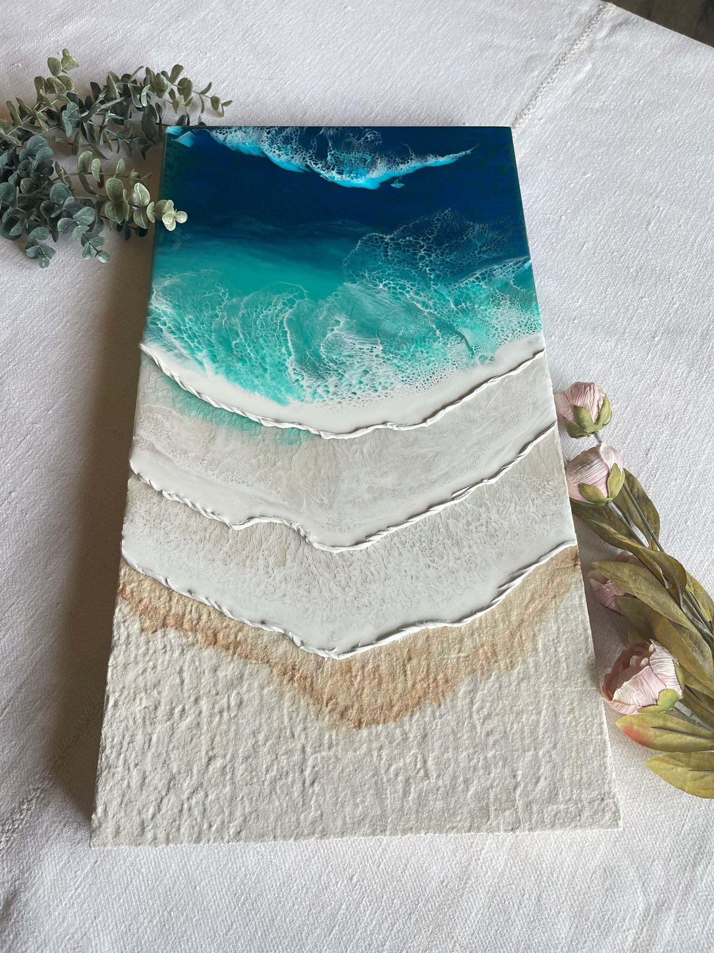 Resin art ocean waves/seascape wall art/painting